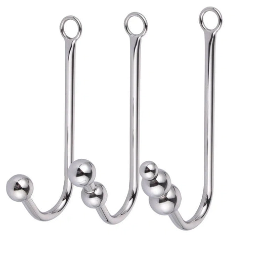 Elegant Anal with Beaded Collar and 5334 Hook Cuffs 1019